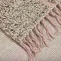 Alfombras de pelo largo - Lindley Natural Cotton Shaggy (beige/rosa)