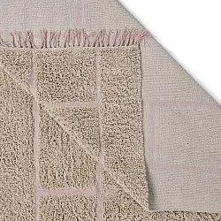 Alfombras de pelo largo - Lindley Natural Cotton Shaggy (beige/rosa)