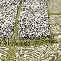 Alfombras de pelo largo - Lindley Natural Cotton Shaggy (gris/verde)