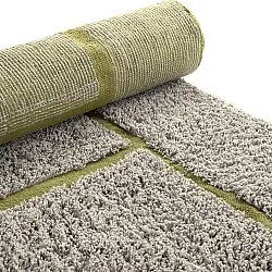 Alfombras de pelo largo - Lindley Natural Cotton Shaggy (gris/verde)