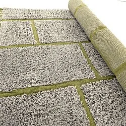 Alfombras de pelo largo - Lindley Natural Cotton Shaggy (gris/verde)