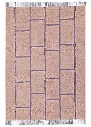 Alfombras de pelo largo - Lindley Natural Cotton Shaggy (rosa/púrpura)