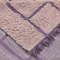 Alfombras de pelo largo - Lindley Natural Cotton Shaggy (rosa/púrpura)