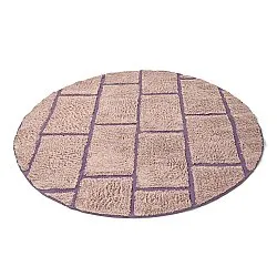 Alfombras redondeadas - Lindley Natural Cotton Shaggy (rosa/púrpura)