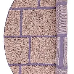 Alfombras redondeadas - Lindley Natural Cotton Shaggy (rosa/púrpura)