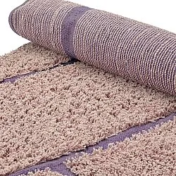 Alfombras redondeadas - Lindley Natural Cotton Shaggy (rosa/púrpura)
