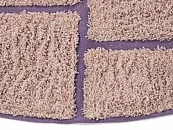 Alfombras redondeadas - Lindley Natural Cotton Shaggy (rosa/púrpura)