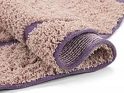 Alfombras redondeadas - Lindley Natural Cotton Shaggy (rosa/púrpura)