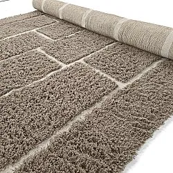 Alfombras de pelo largo - Lindley Natural Cotton Shaggy (topo/gris)