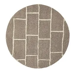 Alfombras redondeadas - Lindley Natural Cotton Shaggy (topo/gris)