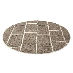 Alfombras redondeadas - Lindley Natural Cotton Shaggy (topo/gris)
