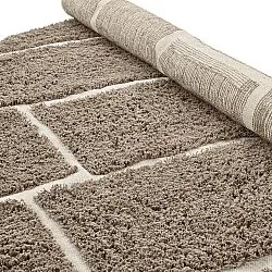 Alfombras redondeadas - Lindley Natural Cotton Shaggy (topo/gris)