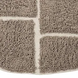 Alfombras redondeadas - Lindley Natural Cotton Shaggy (topo/gris)