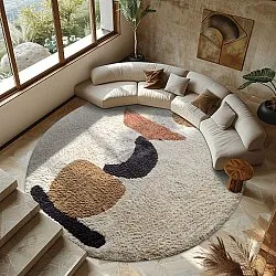 Alfombras redondeadas - Mantona Natural Cotton Shaggy (multi)