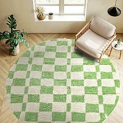 Alfombras redondeadas - Maranello Natural Cotton Shaggy (verde)