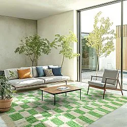 Alfombras de pelo largo - Maranello Natural Cotton Shaggy (verde)