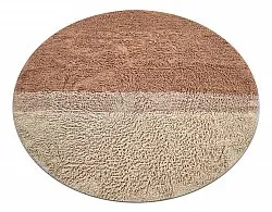 Alfombras redondeadas - Mareto Natural Cotton Shaggy (marrón)