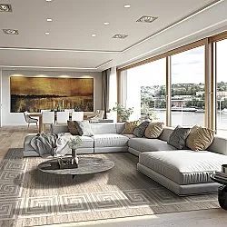 Alfombra Wilton - Mytos (beige/blanco)