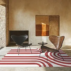 Alfombra Wilton - Obidos (rojo/blanco)
