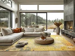 Alfombra Wilton - Palau (dorado/beige/azul)