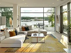 Alfombra Wilton - Palau (dorado/beige/azul)