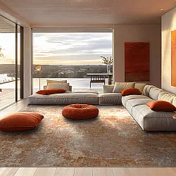 Alfombra Wilton - Pavoa (naranja)