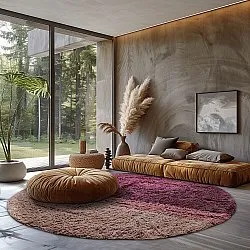 Alfombras redondeadas - Pione Natural Cotton Shaggy (rosa)