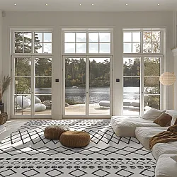 Alfombra Wilton - Safi (negro/blanco)