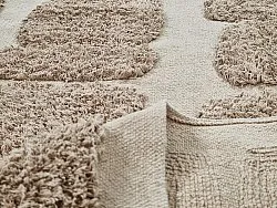 Alfombras redondeadas - Salem Natural Cotton Shaggy (gris pardo)