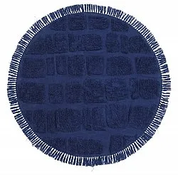 Alfombras redondeadas - Salem Natural Cotton Shaggy (azul oscuro)