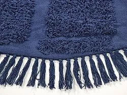 Alfombras redondeadas - Salem Natural Cotton Shaggy (azul oscuro)