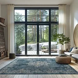 Alfombra Wilton - Santi (azul/beige)