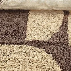 Alfombras redondeadas - Siberia Natural Cotton Shaggy (beige/marrón)