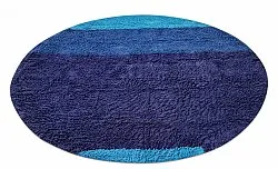 Alfombras redondeadas - Taro Natural Cotton Shaggy (azul)