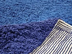 Alfombras redondeadas - Taro Natural Cotton Shaggy (azul)