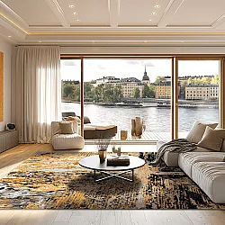 Alfombra Wilton - Tizzano (dorado/multicolor)