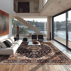 Alfombra Wilton - Vakifli (negro/multi)
