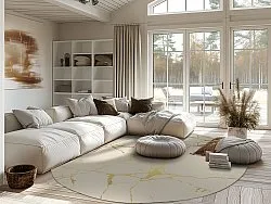 Alfombras redondeadas - Vieste (beige/dorado)