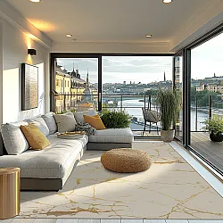 Alfombra Wilton - Vieste (beige/dorado)