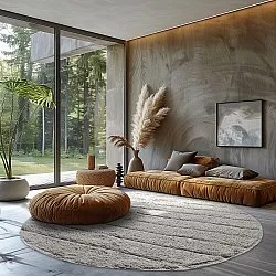 Alfombras redondeadas - Willow Natural Cotton Shaggy (greige)