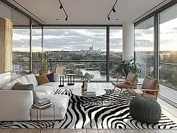 Alfombra Wilton - Zebra (blanco/negro)