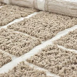 Alfombras redondeadas - Zola Natural Cotton Shaggy (beige)