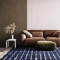 Alfombras de pelo largo - Zola Natural Cotton Shaggy (azul)