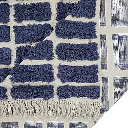 Alfombras de pelo largo - Zola Natural Cotton Shaggy (azul)