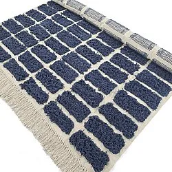 Alfombras de pelo largo - Zola Natural Cotton Shaggy (azul)