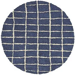 Alfombras redondeadas - Zola Natural Cotton Shaggy (azul)