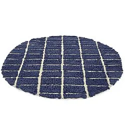 Alfombras redondeadas - Zola Natural Cotton Shaggy (azul)