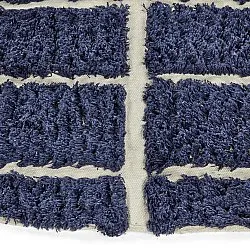 Alfombras redondeadas - Zola Natural Cotton Shaggy (azul)
