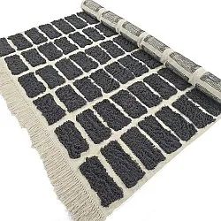 Alfombras de pelo largo - Zola Natural Cotton Shaggy (gris oscuro)
