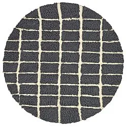 Alfombras redondeadas - Zola Natural Cotton Shaggy (gris oscuro)